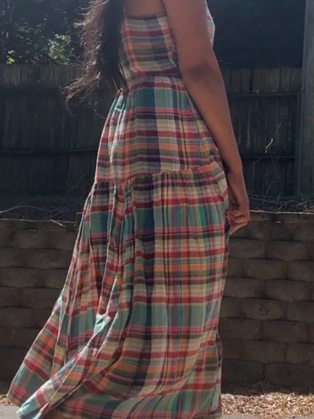 Ralph Lauren Plaid Linen Midi Dress - SIZE 2 - Picture 6 of 15